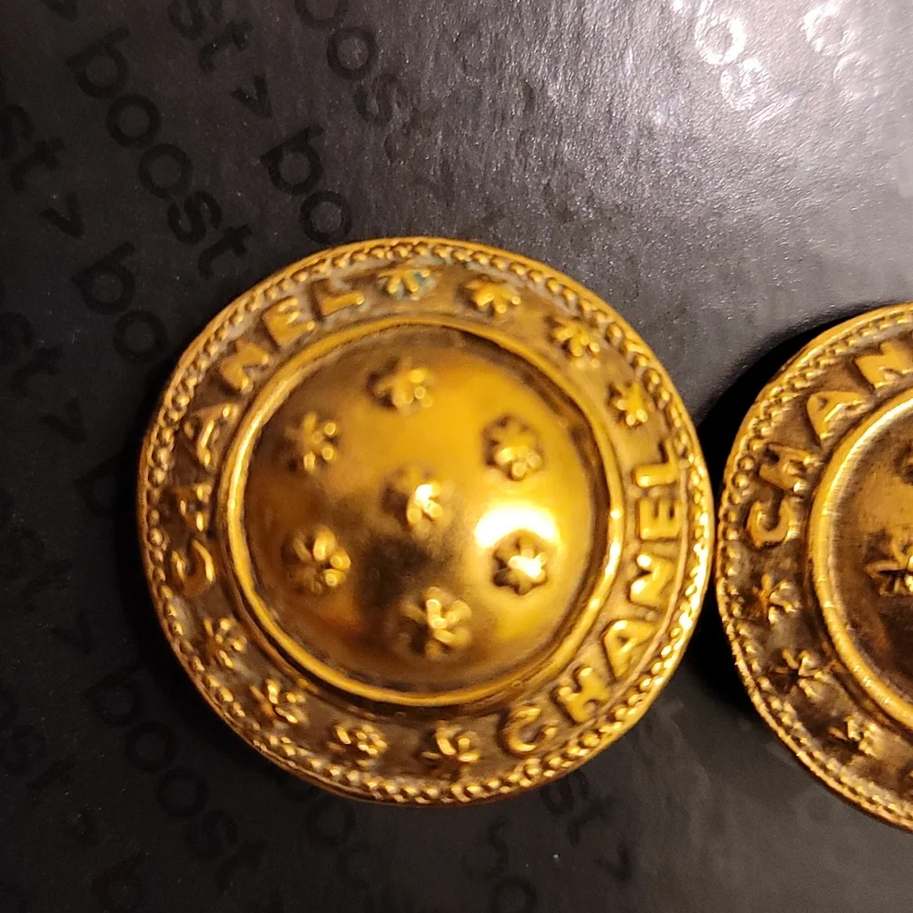 Rare! Chanel Constellation Earrings Gold Plated - Picture 7 of 8